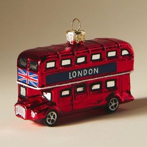 Anthropologie London Bus Double Decker Ornament